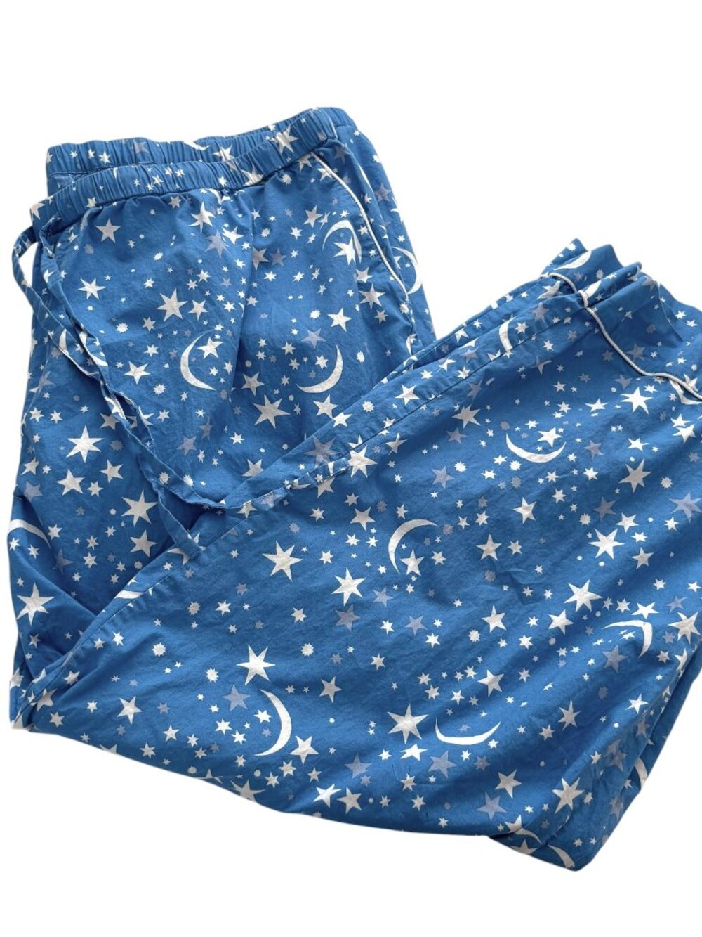 Print Fresh Celestial Skies Pajama Pants 2X Blue Moon & Stars Print Sleep Lounge